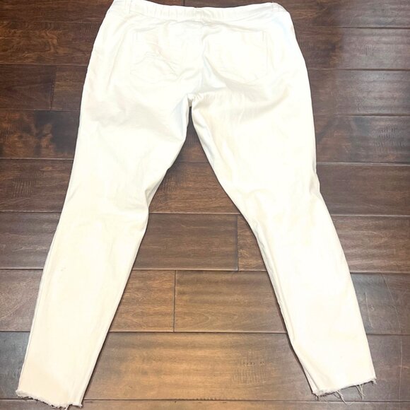 HUE White Distressed Jeggings Denim Leggings XL - Picture 8 of 10